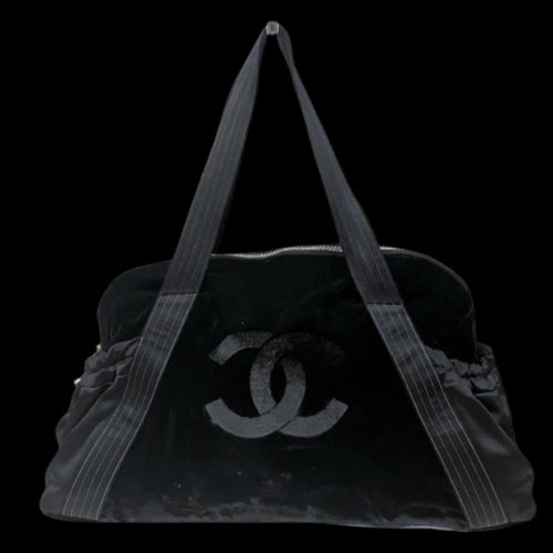 Black Leather Chanel Shoulder Bag