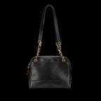 Black Leather Chanel Shoulder Bag