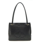 Black Leather Chanel Shoulder Bag