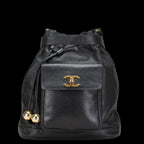 Black Leather Chanel Crossbody Bag