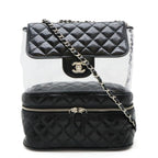 Black Leather Chanel Shoulder Bag