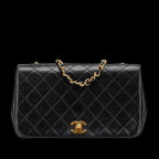 Black Leather Chanel Crossbody Bag
