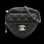 Black Leather Chanel Crossbody Bag