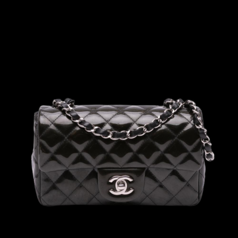 Black Leather Chanel Flap Bag