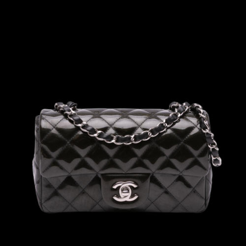 Black Leather Chanel Flap Bag