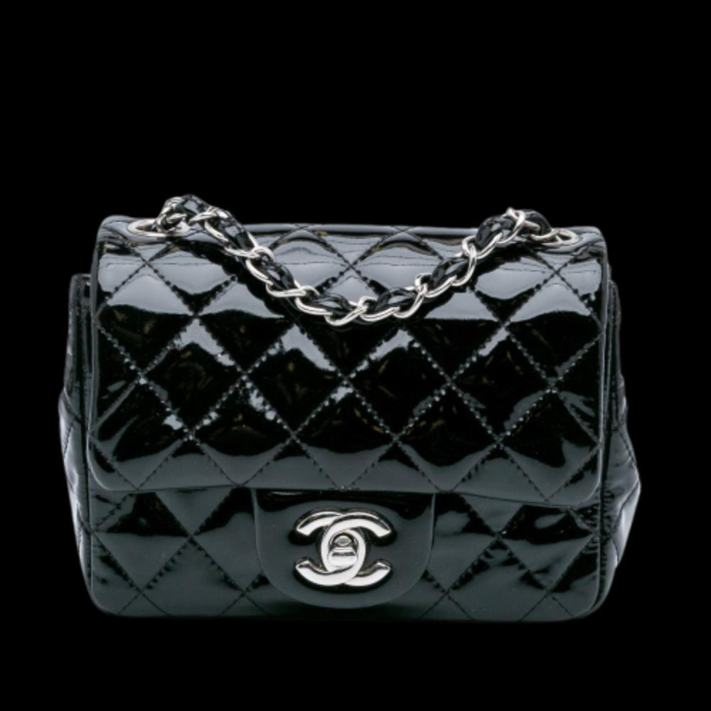 Black Leather Chanel Flap Bag