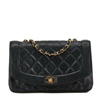 Black Leather Chanel Shoulder Bag