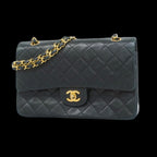 Black Leather Chanel Flap Bag