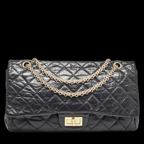 Black Leather Chanel Flap Bag