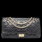 Black Leather Chanel Flap Bag