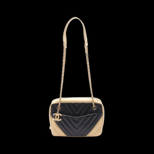 Black Leather Chanel Crossbody Bag