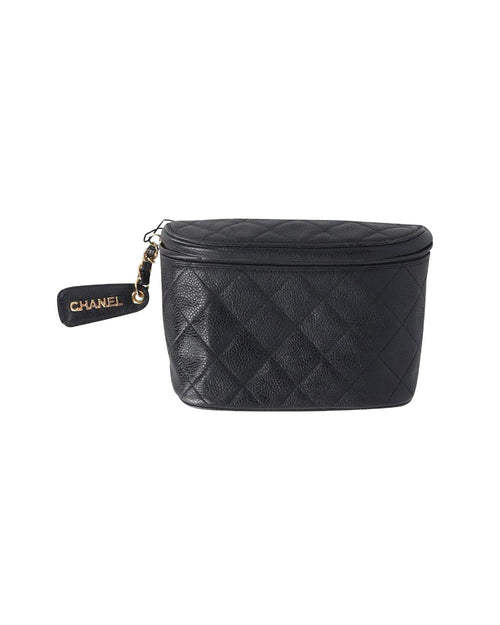 Black Leather Chanel Crossbody Bag
