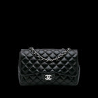 Black Leather Chanel Flap Bag