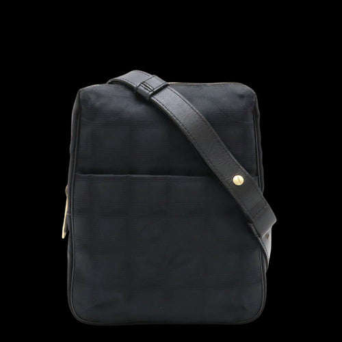 Black Leather Chanel Travel Line