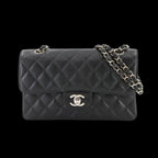 Black Leather Chanel Shoulder Bag