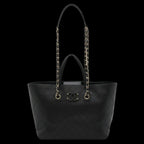 Black Leather Chanel Shoulder Bag