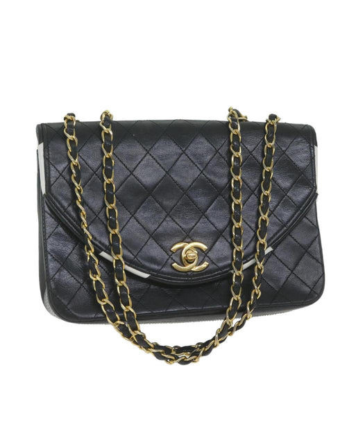 Black Leather Chanel Shoulder Bag