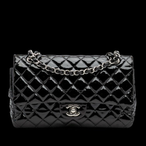 Black Leather Chanel Flap Bag
