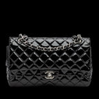 Black Leather Chanel Flap Bag