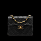 Black Leather Chanel Crossbody Bag