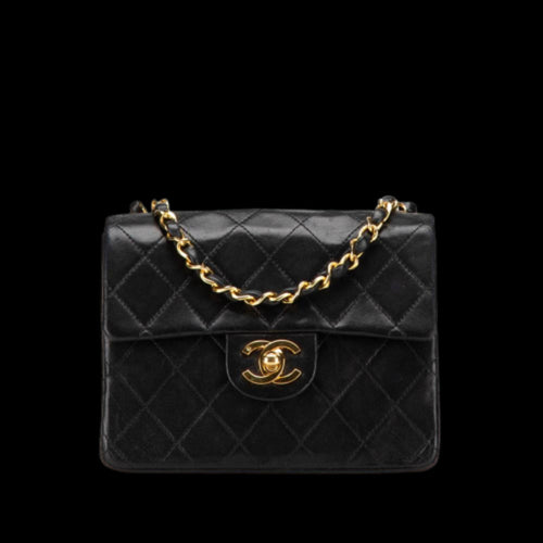Black Leather Chanel Crossbody Bag