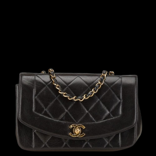 Black Leather Chanel Crossbody Bag