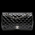 Black Leather Chanel Flap Bag