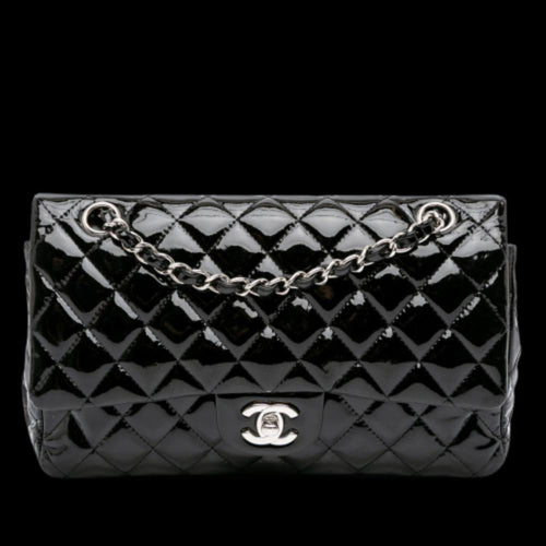 Black Leather Chanel Flap Bag