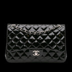 Black Leather Chanel Flap Bag