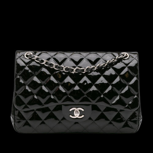 Black Leather Chanel Flap Bag