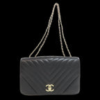 Black Leather Chanel Travel Bag