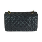 Black Leather Chanel Flap Bag