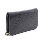 Black Leather Chanel Flap Bag