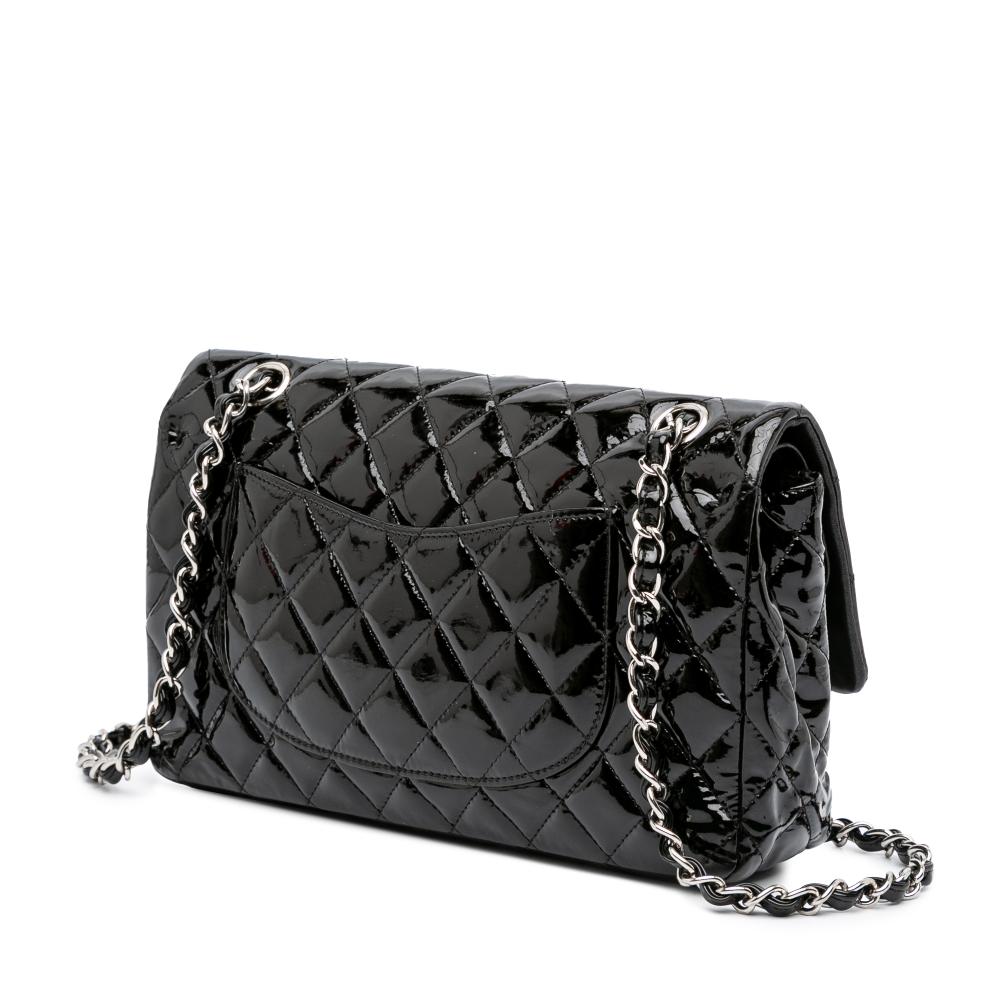 Black Leather Chanel Flap Bag