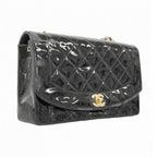 Black Leather Chanel Shoulder Bag