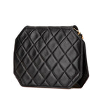 Black Leather Chanel Flap Bag