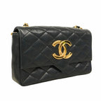 Black Leather Chanel Crossbody Bag