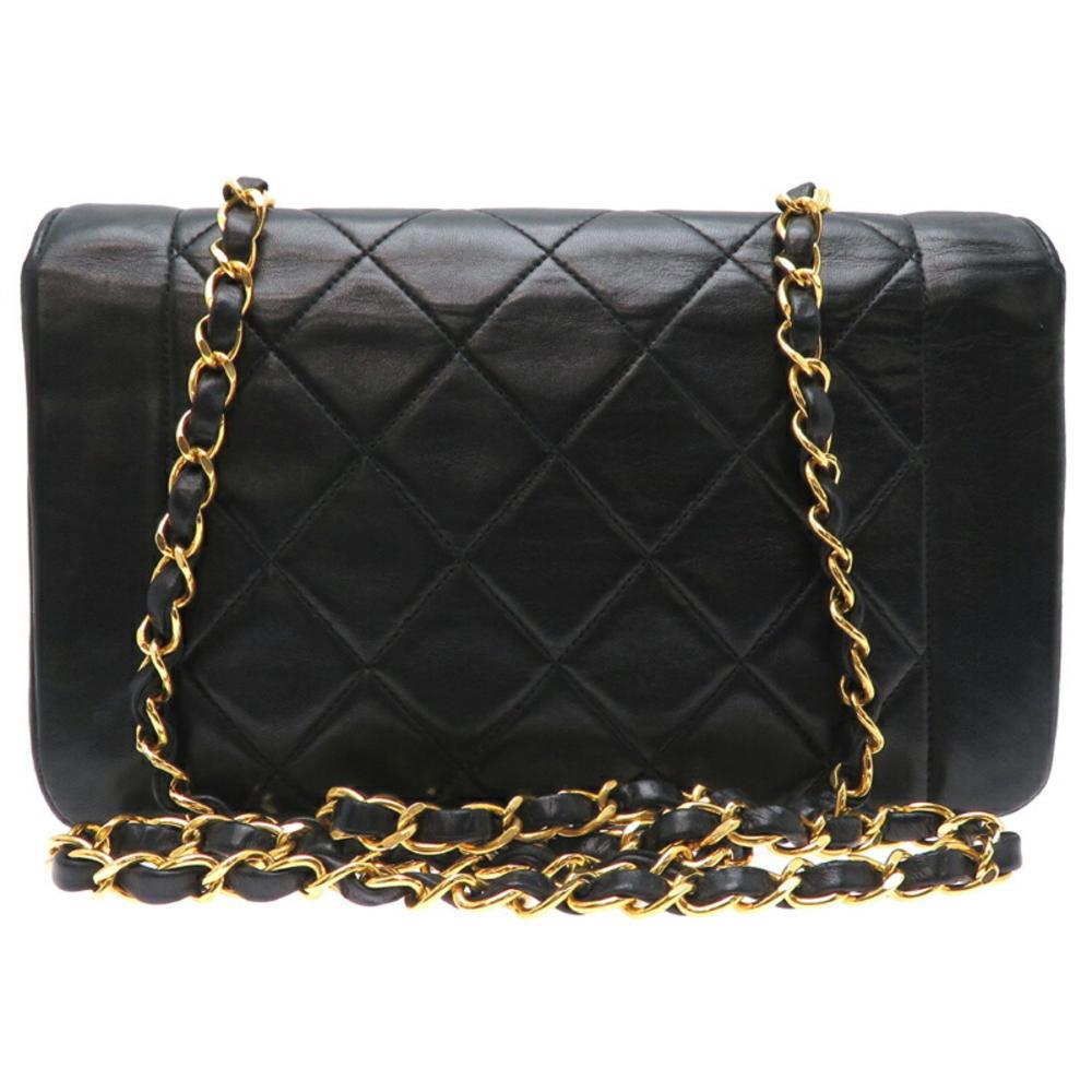 Black Leather Chanel Shoulder Bag