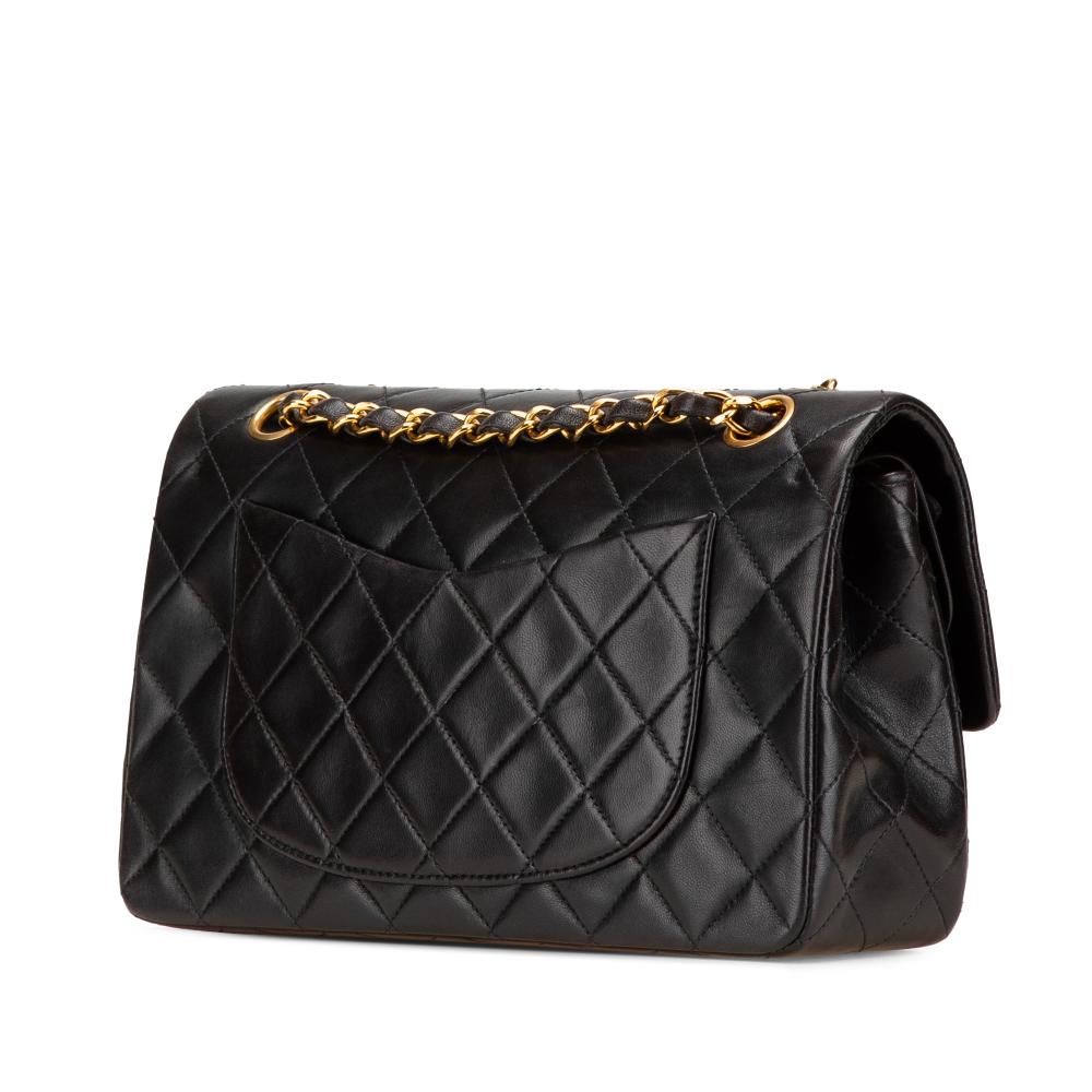 Black Leather Chanel Flap Bag