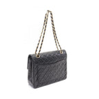 Black Leather Chanel Flap Bag
