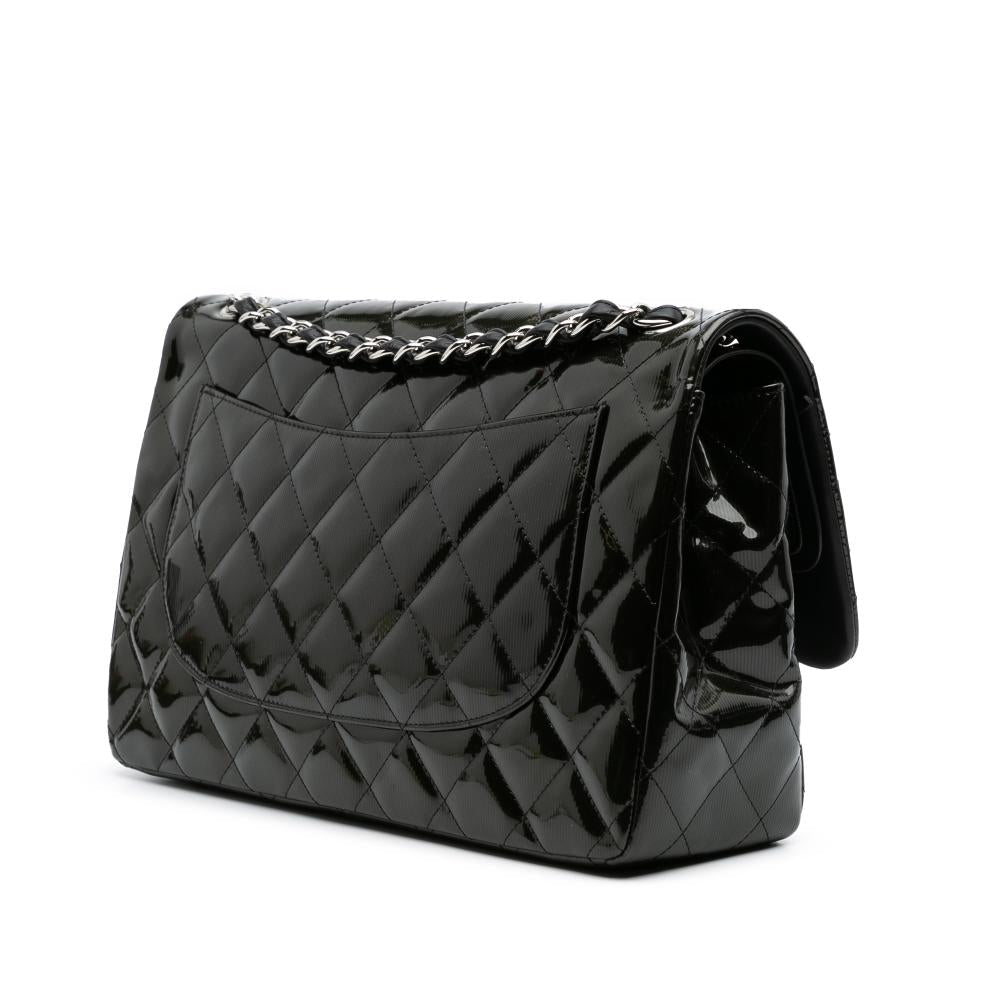 Black Leather Chanel Flap Bag
