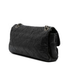 Black Leather Chanel Flap Bag