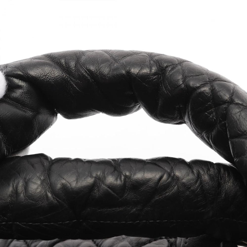 Black Leather Chanel Backpack