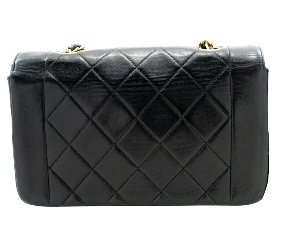 Black Leather Chanel Crossbody Bag