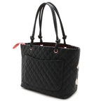 Black Leather Chanel Shoulder Bag