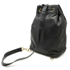 Black Leather Chanel Shoulder Bag