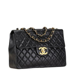 Black Leather Chanel Shoulder Bag