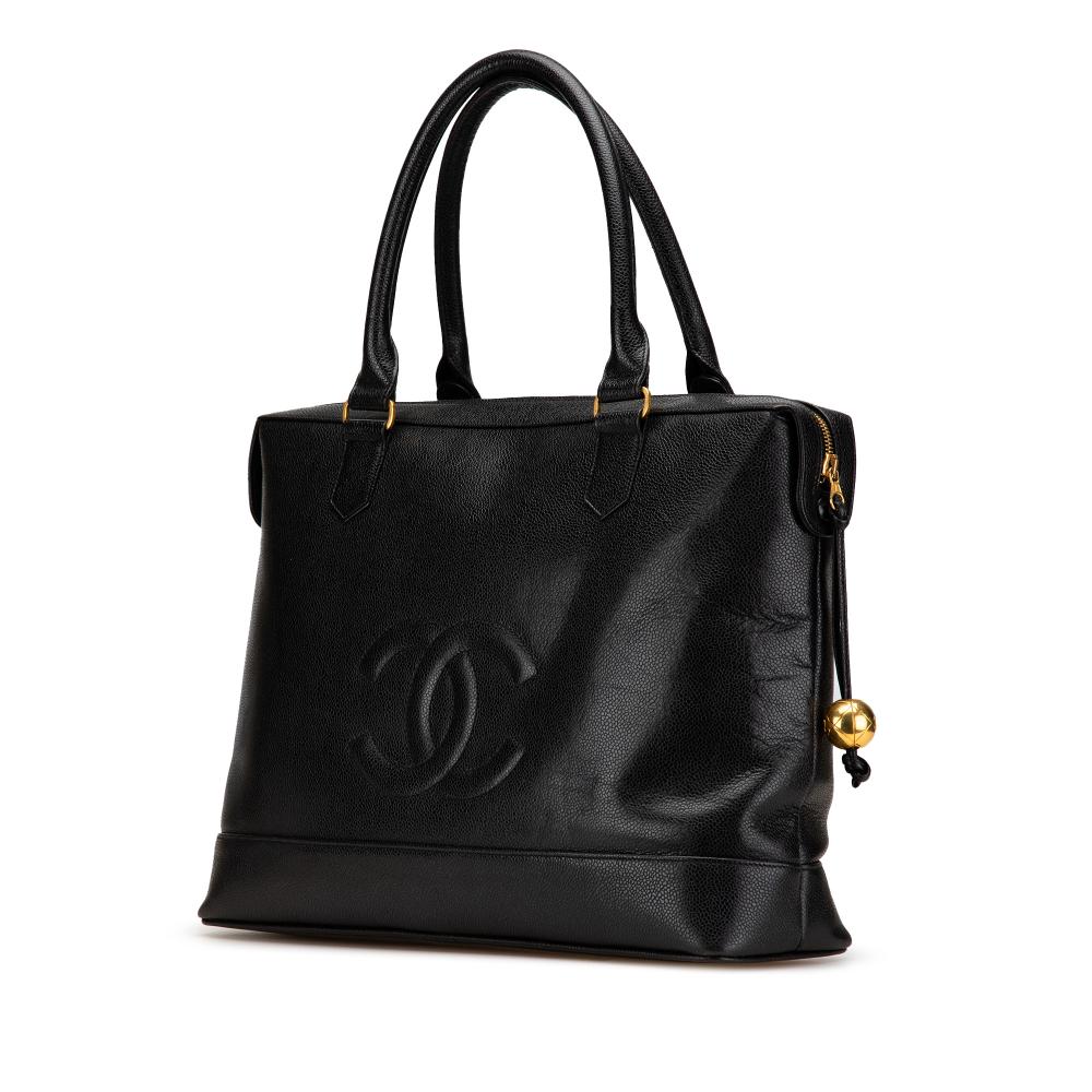 Black Leather Chanel Flap Bag