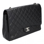 Black Leather Chanel Flap Bag