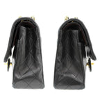 Black Leather Chanel Flap Bag